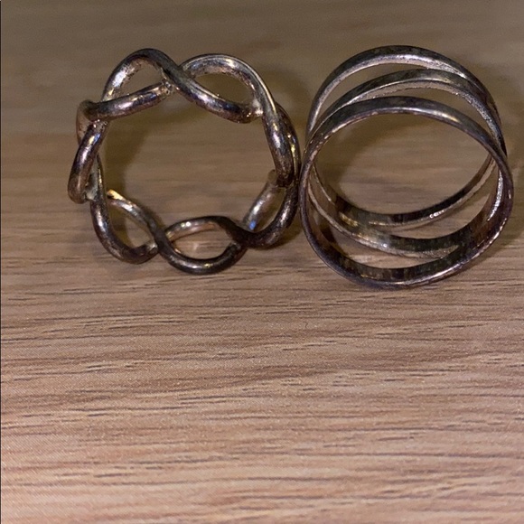 Vintage Silvertone Rings Set of 2 - Picture 4 of 4